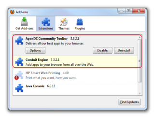 Uninstall the Toolbar (FF)
